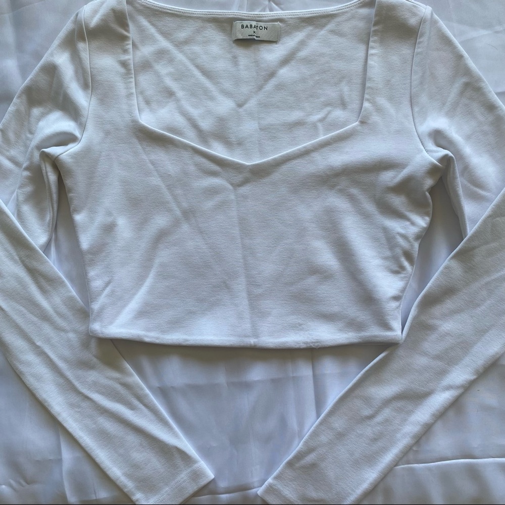 White aritzia babaton top